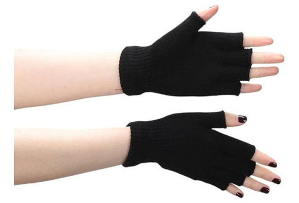 Guantes De Mujer Sin Dedos Lana Pemium Importado X 2 Pares 0