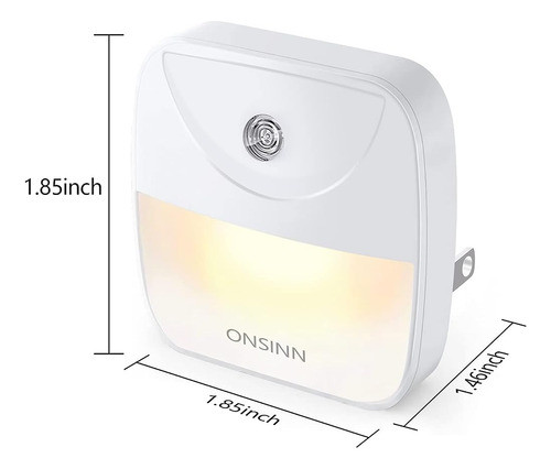 Onsinn Plug In Llevó Luz Nocturna Con Sensor Crepuscular Del 1