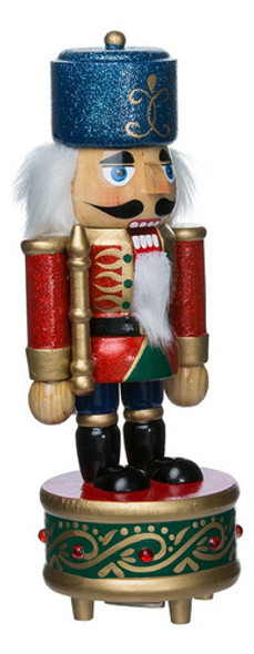 Kurt Adler Cascanueces De Soldado Musical De Madera, 9 Pulga 0