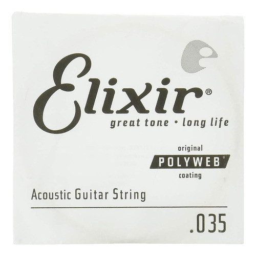 Elixir Strings Acoustic Guitar String Polyweb Coating .035 0