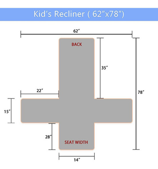 Rbsc Home Kids Cubierta De Silla Reclinable Solo Antidesliza 1