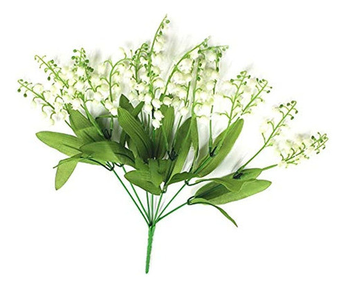 Paquete De 2 Flores Artificiales De Bellflower, 7 Tenedores, 1