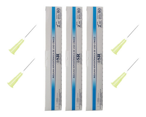 Carboxiterapia Agulha 13mm X 0,30mm - 30g - C/ 300 Unidades 0