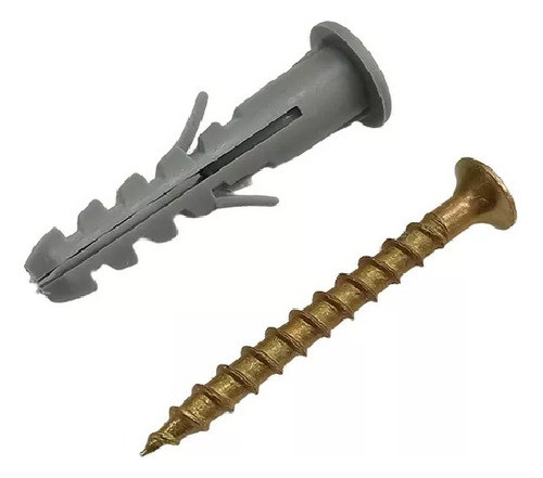 Tarugo 6 Con Tope + Tornillo X 500 Unidades 0