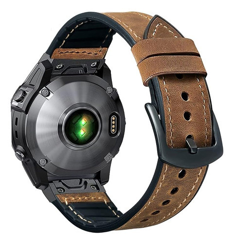 Malla De Cuero Para  Fenix 6/fenix 5/ Fenix 7/epix 2  Marron 0
