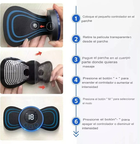 Mini Masajeador Para Cuerpo Completo 8 Modos 19 Velocidades 1