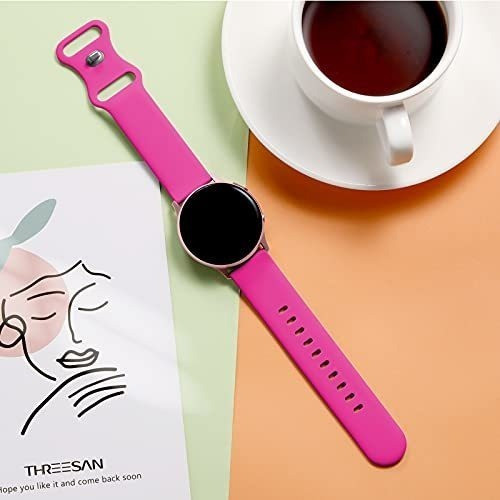 Malla De Silicona Para Samsung Watch 4 Rosa Talle S 1