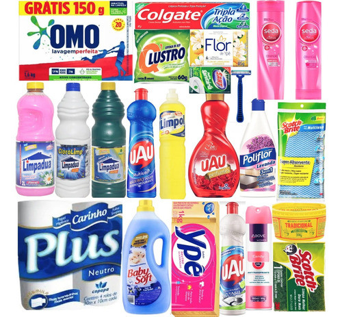 Super Cesta Higiene Limpeza 40 Itens Melhor Custo Beneficio 0