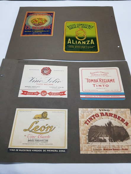 Antiguas Etiquetas Vino 1940 Muestrario Mag 58101 0
