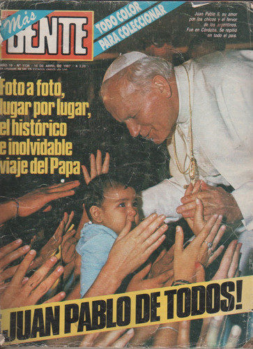 Revista Gente * Juan Pablo 2 - Nancy Herrera - Año 1987 0