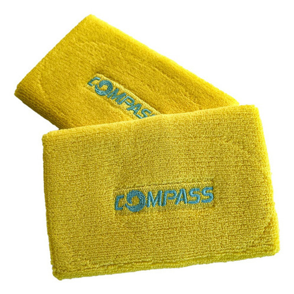 Par Munhequeira Pádel Beach Tennis Compass Amarela 12cm 1