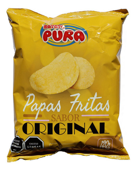Papas Fritas Batata Pura Sabor Original - 6 Paquetes De 120g 0