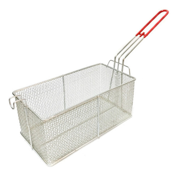 Canasto Freidora Rectangular Freír Alambre 32x16 Cm Hervir 0