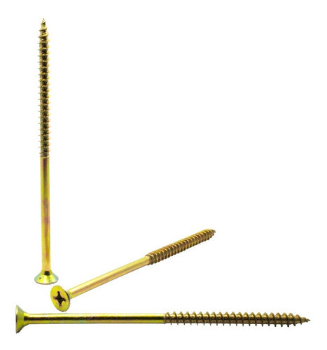 Tornillo Fix 6x120 Dorado (zincado Amarillo) X 100u 0