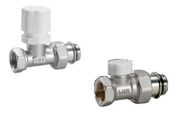 Juego Válvula Detentor Recta Termostatizable Luxor Radiador 0
