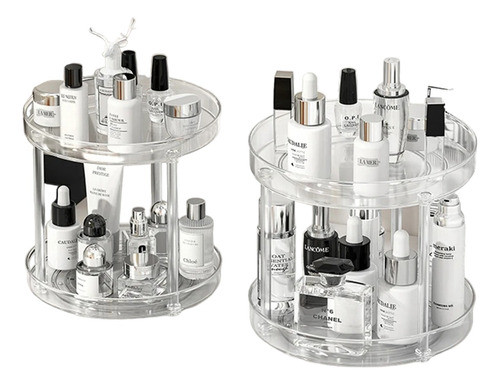 Organizador Acrílico Giratorio Division Cosmético Maquillaje 0