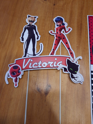 Adorno De Torta Topper  Personalizado Ladybug Prodigiosa 0