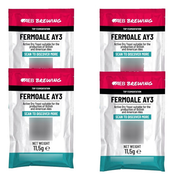 Kit 4 Und Fermento Aeb Fermoale Ay3 Sachê 11,5g 0