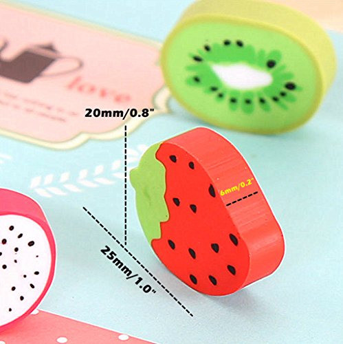 Gomas De Borrar Mini Frutas 60u Para Lapiz 1