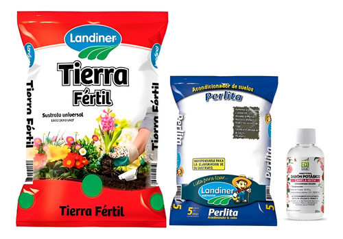 Combo Jardin 25l Perlita 5l Jabon Pot. N/c 250ml Valhalla 0