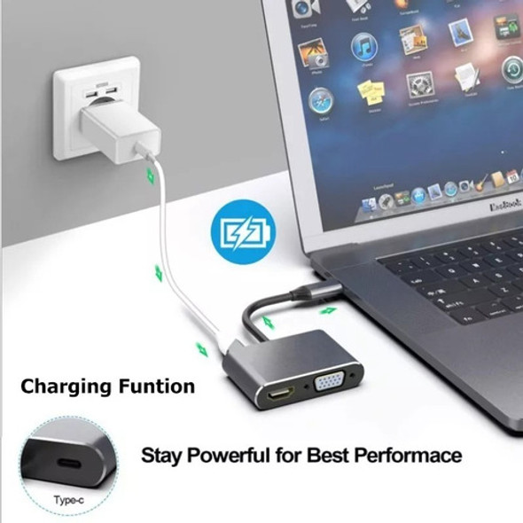 Hub Adaptador Usb Tipo C 4 Em 1 Com Hdmi 4k Mac Pro/air/m1 1