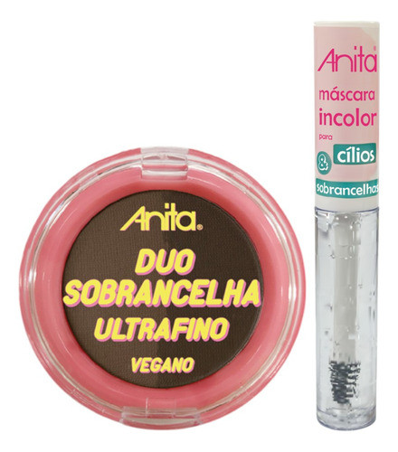 Kit Duo Sobrancelha 6g + Máscara Incolor 4g Anita 0
