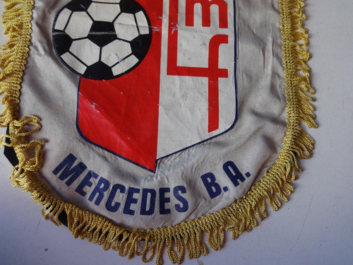 Banderin Antiguo Liga Mercedina De Futbol Mercedes Bs Aires 1