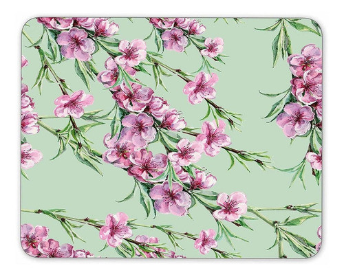 Tumeimei Mouse Pad De Goma Antideslizante, Flor Melocotón 0