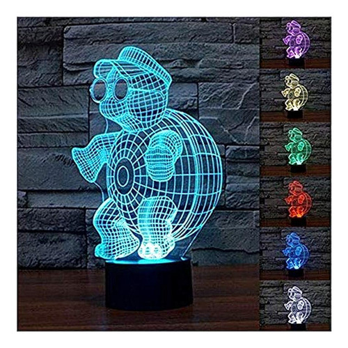 3d Illusion Led Night Light7 Colores Gradual Cambio Táctil I 0