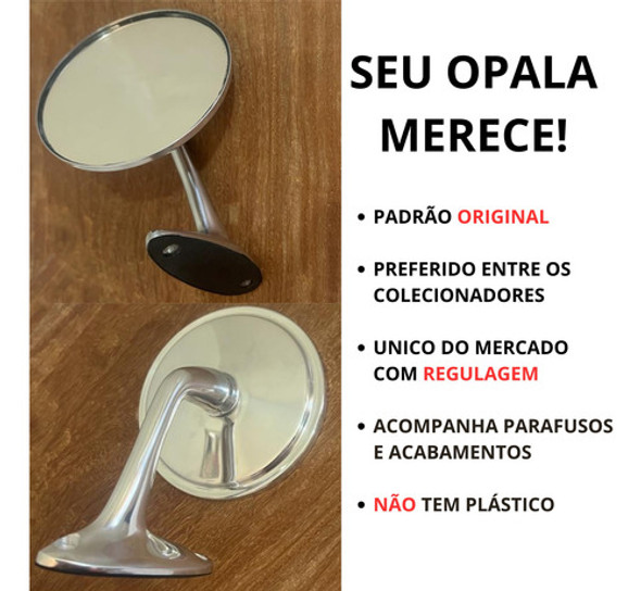 Par Retrovisor Opala Caravan Luxo 71 72 73 74 75 76 77 78 79 1