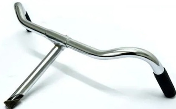 Manubrio Forma Acero Retro Cromado Con Stem Y Tornillo 0 Manubrio Forma Acero Retro Cromado Con Stem Y Tornillo 0