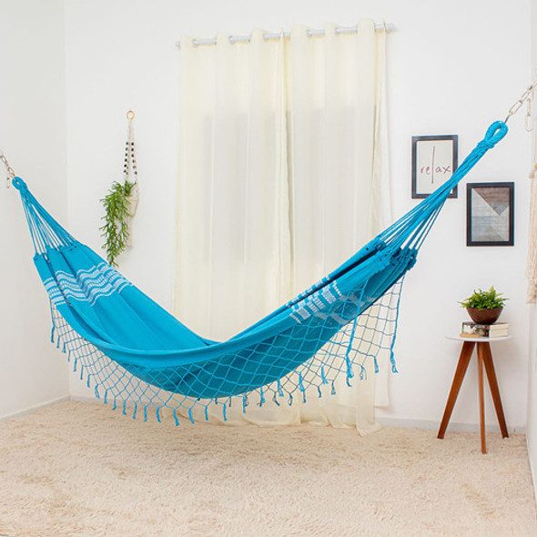 Rede De Dormir Pernambucana Azul Celeste 1