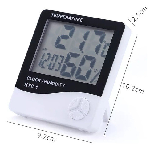 Reloj Termometro Temperatura Higrometro Humedad Alarma 1