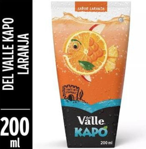 Suco Del Valle Kapo Sabor Laranja 200ml - Kit Com 6 0