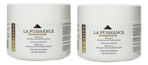 2 Máscara Con Keratina Hidrolizada  250 Ml La Puissance 0