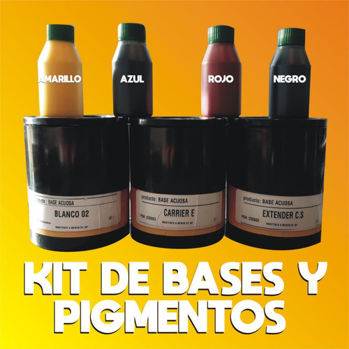 Kit Serigrafia Bases Al Agua + Pigmentos 0