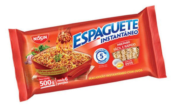 Espaguete Instantâneo Nissin 500g - Caixa Com 20 Un. (5min) 1