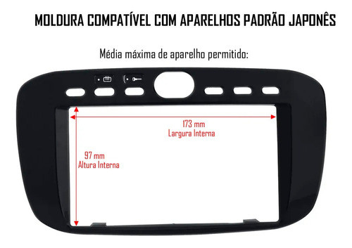Moldura Painel 2 Din Punto 2013 A 2017 Linea 2015 2016 1