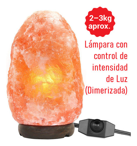 Lampara De Luz Entre Sal Del Himalaya Con Dimer Entre 2/3kgs 1