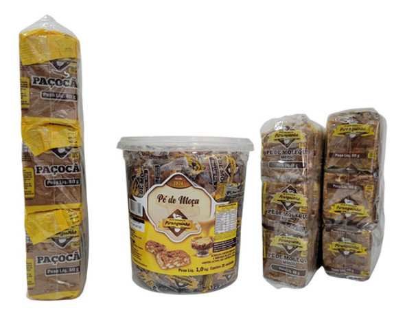 30 Pé De Moleque Moído Inteiro + 20 Pé De Moca + 18 Paçocão 1