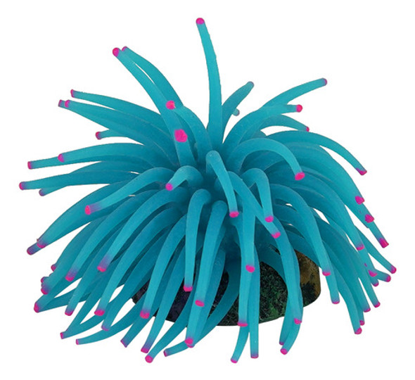 Enfeite De Silicone Soma Anemona Short Azul 4,5 Cm(6 Un) 0