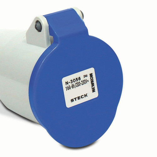 Acoplador Industrial 2p+t 16a 250v Newkon Azul N3056 Steck 1