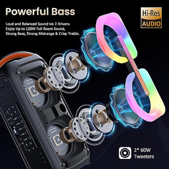 Máquina De Karaoke Con 2 Micrófonos Inalámbricos, 1