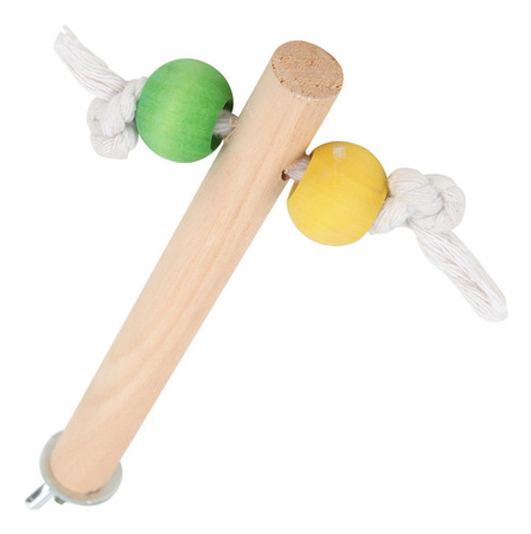 Poleiro De Gaiola Com Miçangas Coloridas E Papagaio De Corda 0