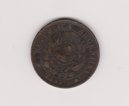 Moneda Argentina 2 Centavos Año 1888 Muy Bueno 0