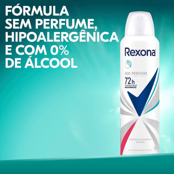 Kit 9 Desodorante Rexona Feminino Sem Perfume 72h 150ml 1