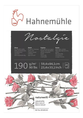 Bloco Nostalgie Sketch Pad Hahnemuhle 190 G/m² A1 25 Folhas 0