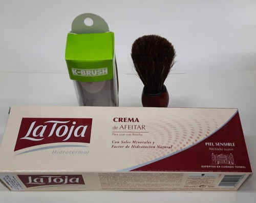 Crema De Afeitar La Toja Piel Sensible + Brocha De Cerda 0