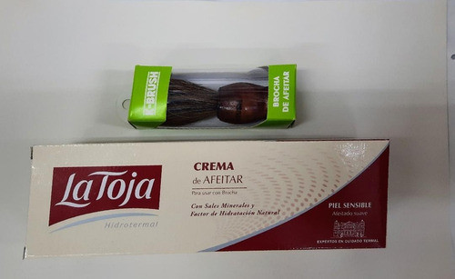Crema De Afeitar La Toja Piel Sensible + Brocha De Cerda 1