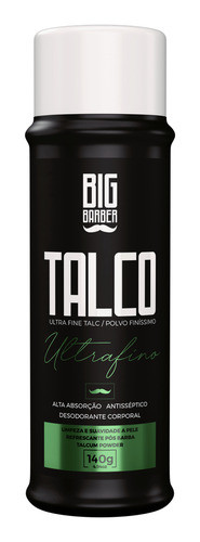 Talco Pó Ultrafino Big Barber 140g Refresca Atacado 3 Unidad 1